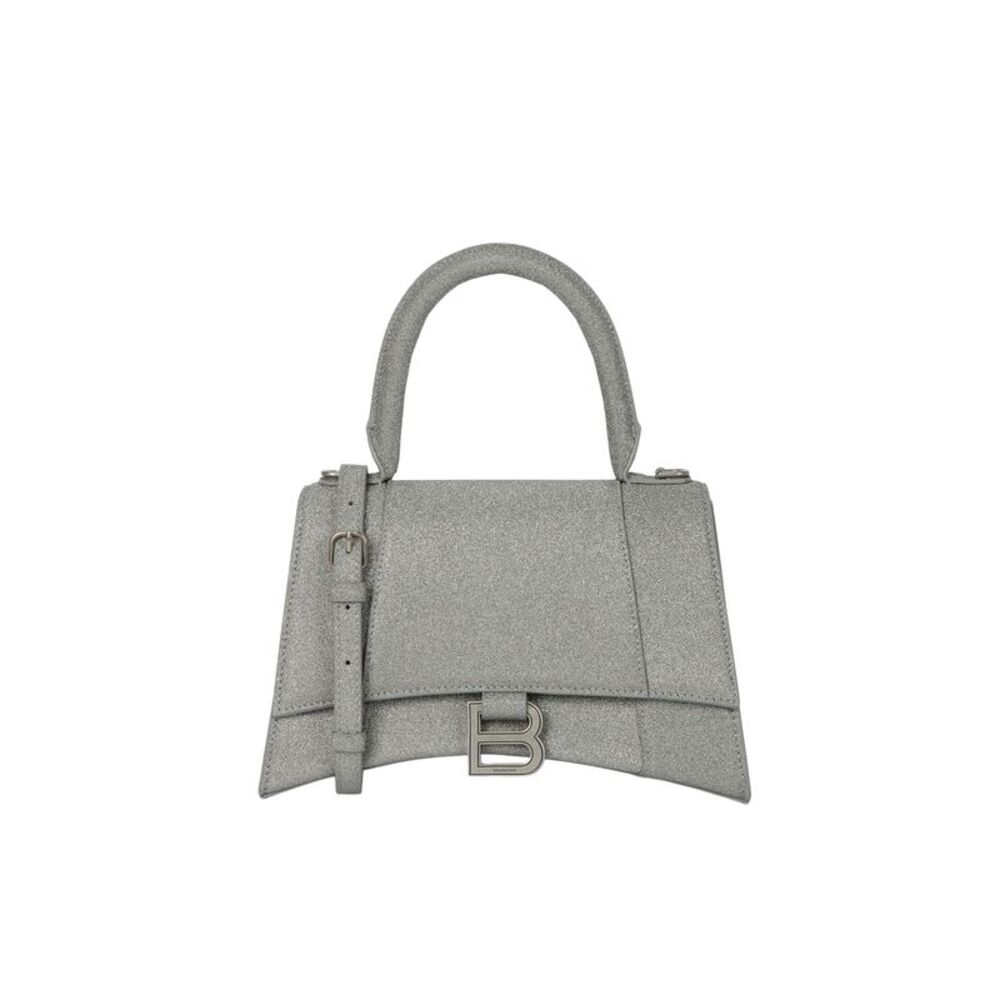 Balenciaga Glitter Hourglass Handbag Womens